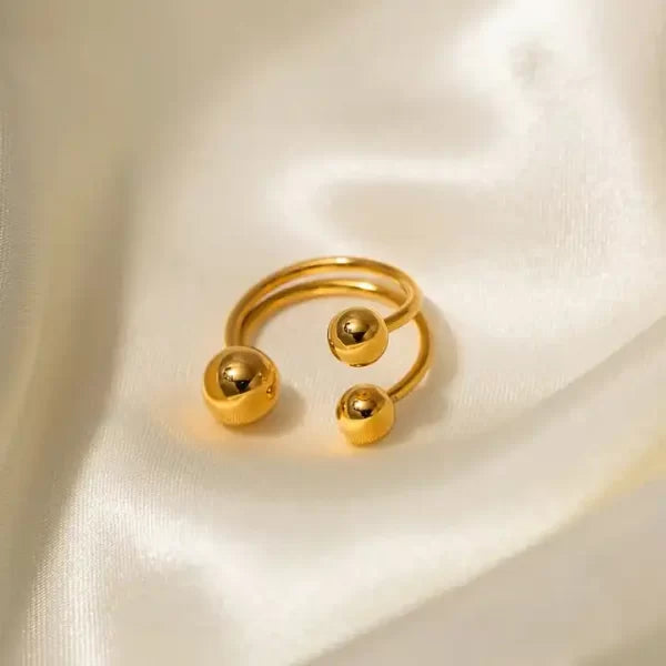 Mia 18k Gold Plated Stainless Steel Ring