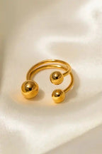 Mia 18k Gold Plated Stainless Steel Ring