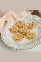 ES-238 – 18k Gold Plated Stainless Steel Tarnish Free Waterproof Female Earrings