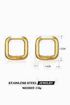 ES-278-18k Gold Plated Stainless Steel Tarnish Free Waterproof Female Earrings