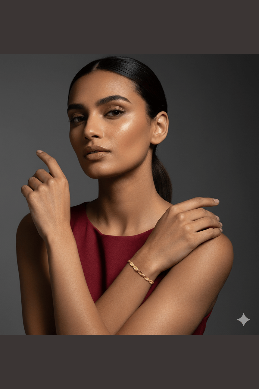 B-58 – 18k Gold Plated Stainless Steel Tarnish Free Waterproof Female Jewellery