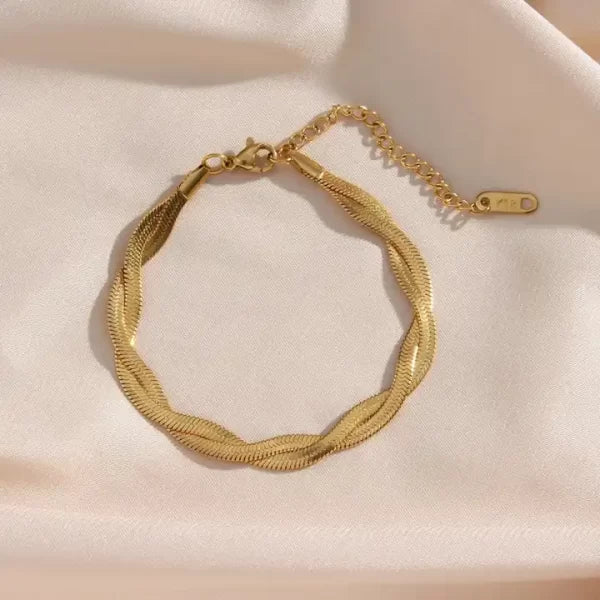 B-58 – 18k Gold Plated Stainless Steel Tarnish Free Waterproof Female Jewellery