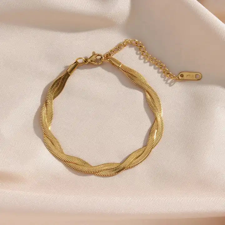 B-58 – 18k Gold Plated Stainless Steel Tarnish Free Waterproof Female Jewellery