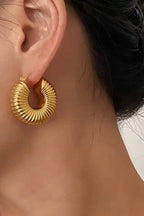 ES-252 – 18k Gold Plated Stainless Steel Tarnish Free Waterproof Female Jewellery