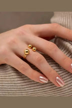 Mia 18k Gold Plated Stainless Steel Ring