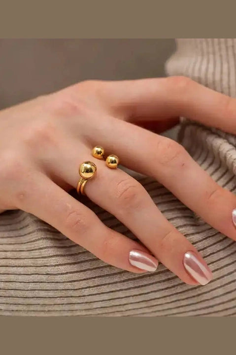 Mia 18k Gold Plated Stainless Steel Ring