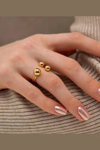 Mia 18k Gold Plated Stainless Steel Ring