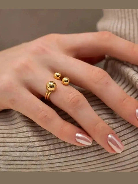 Mia 18k Gold Plated Stainless Steel Ring