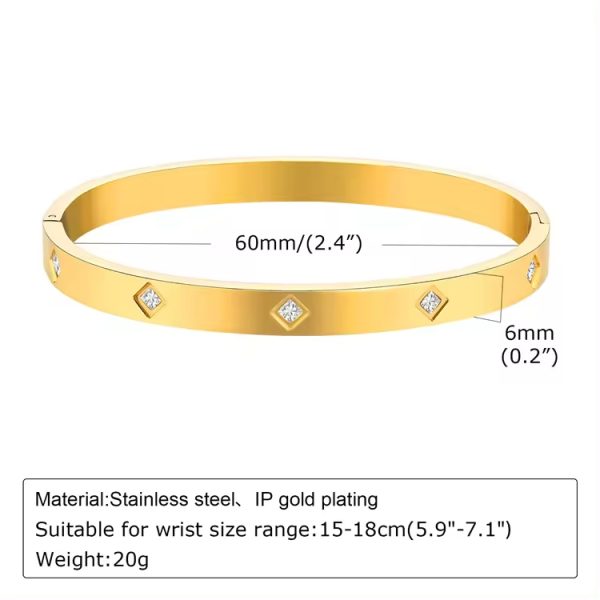 B-75 – 18k Gold Plated Stainless Steel Tarnish Free Waterproof Female Jewellery
