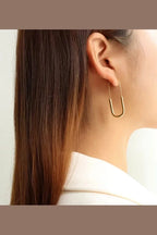 ES-183 18k Gold Plated Stainless Steel Tarnish Free Waterproof Female Earrings