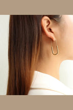 ES-183 18k Gold Plated Stainless Steel Tarnish Free Waterproof Female Earrings