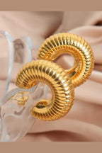 ES-238 – 18k Gold Plated Stainless Steel Tarnish Free Waterproof Female Earrings