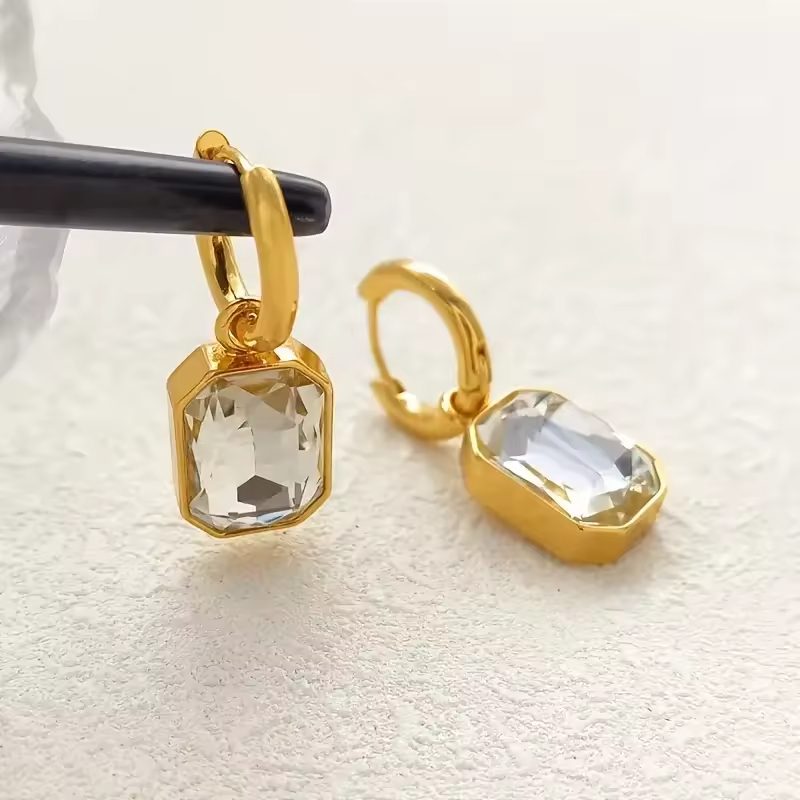 ES-274-18k Gold Plated Stainless Steel Tarnish Free Waterproof Female Jeweller