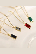 C-197 ONLY WHITE AVAILABLE 18k Gold Plated Stainless Steel Tarnish Free Waterproof Female Necklace