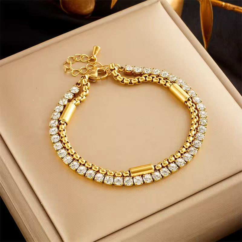B-78 – 18k Gold Plated Stainless Steel Tarnish Free Waterproof Female Jewellery