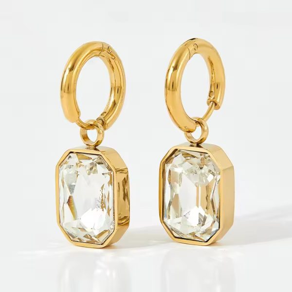 ES-274-18k Gold Plated Stainless Steel Tarnish Free Waterproof Female Jeweller