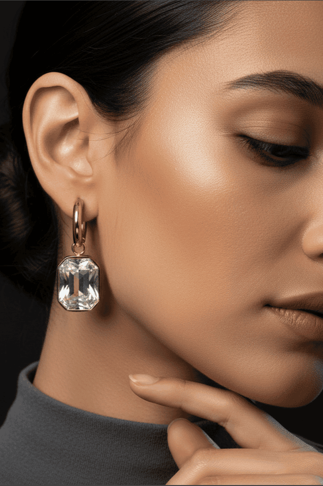 ES-274-18k Gold Plated Stainless Steel Tarnish Free Waterproof Female Jeweller