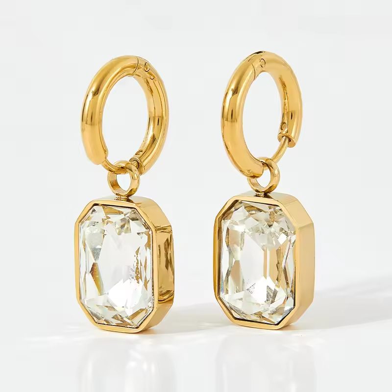 ES-274-18k Gold Plated Stainless Steel Tarnish Free Waterproof Female Jeweller