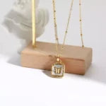 C-193 STAINLESS STEEL 18K GOLD PLATED ANTI TARNISH NECKLACE