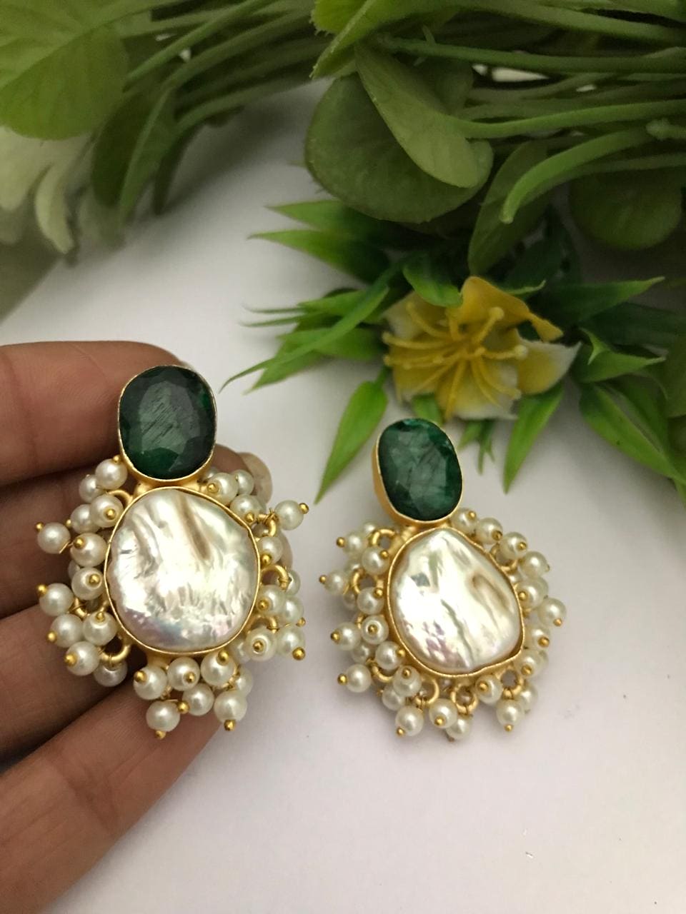 Darshini real pearl earrings