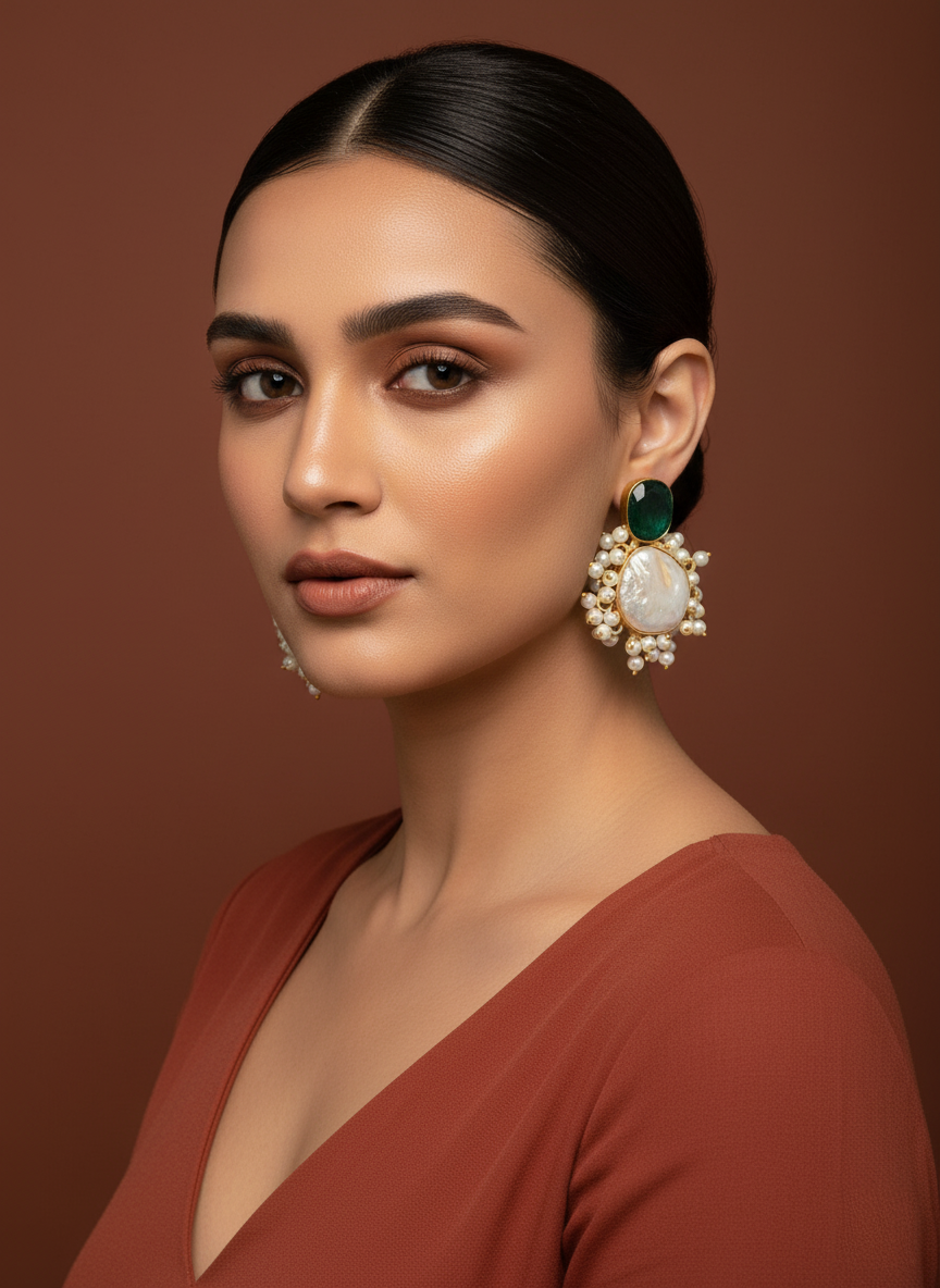 Darshini real pearl earrings