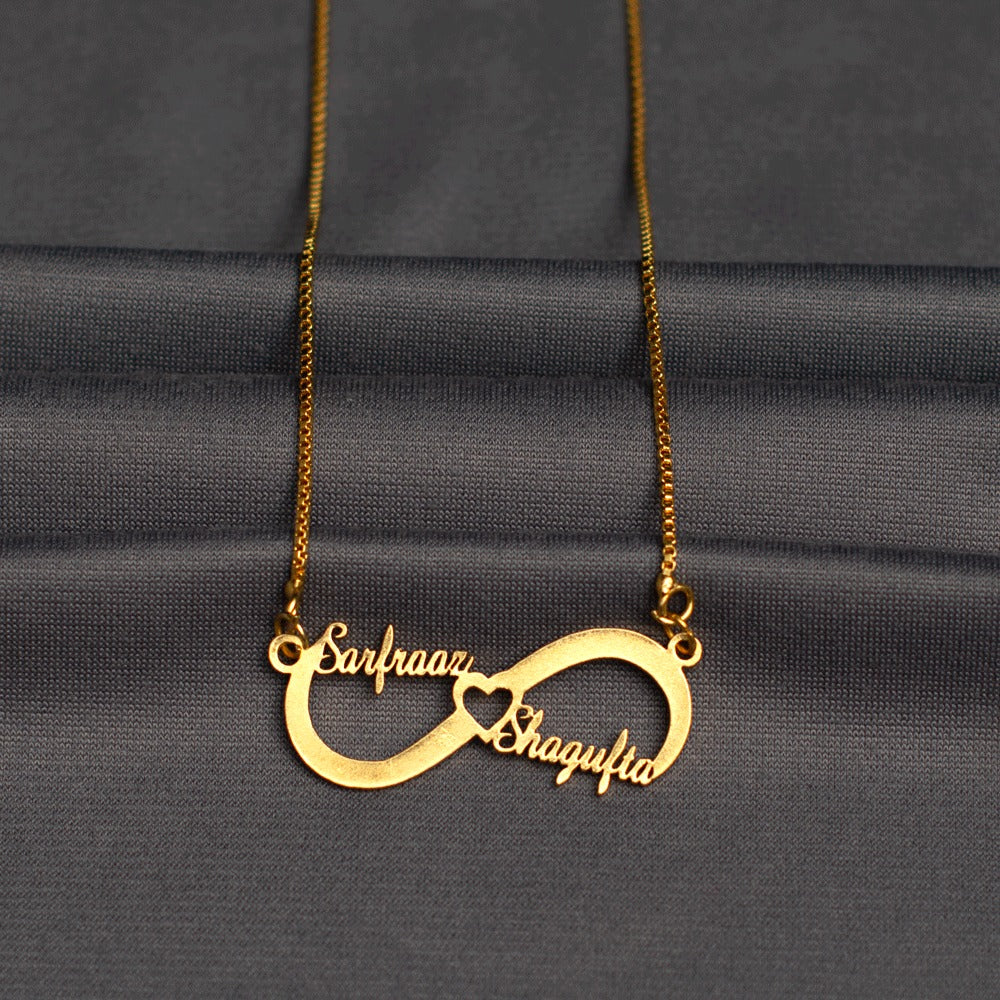 Infinity Double personalised pendant