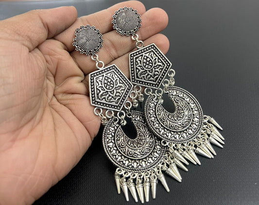 Western German silver earrings