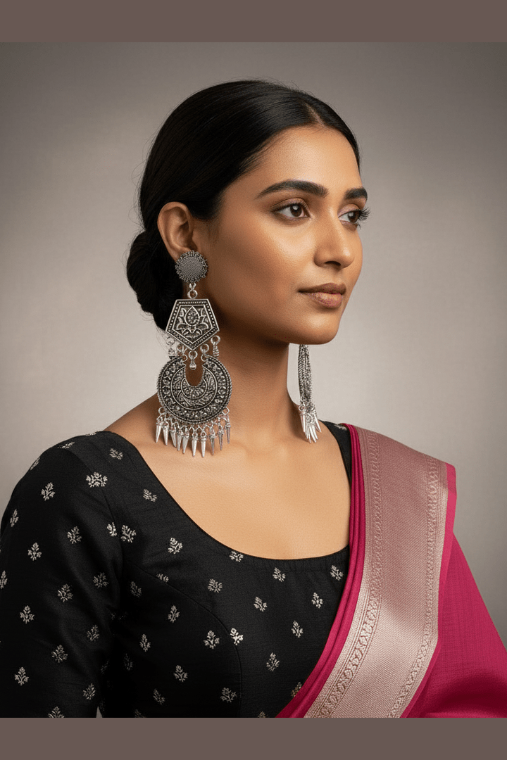 Western German silver earrings