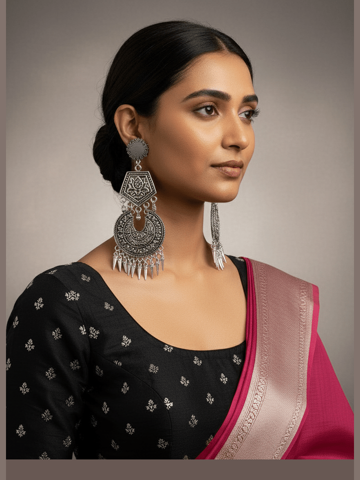 Western German silver earrings