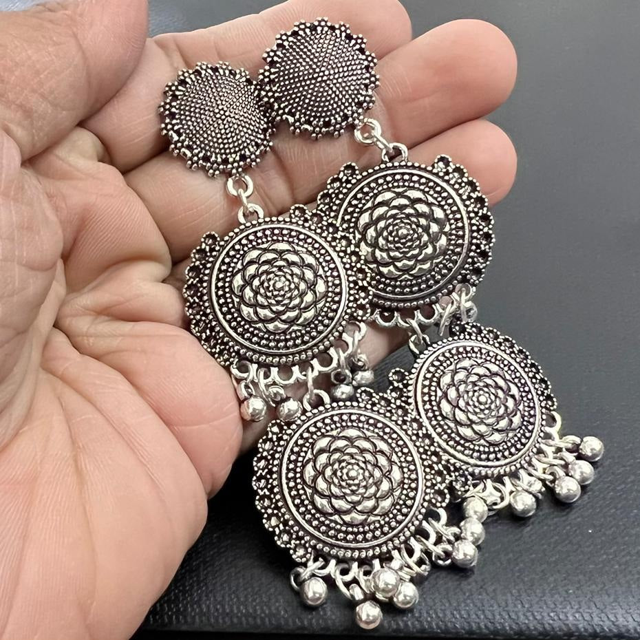 Western German silver earrings