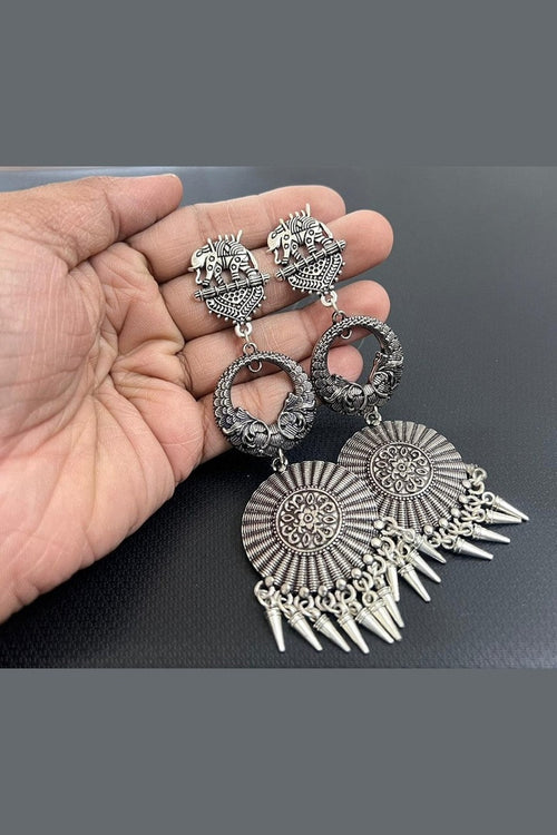 Western German silver earrings