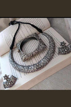 German silver flower carved hasli combo