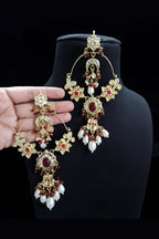 Aarna long polki jhumka earrings