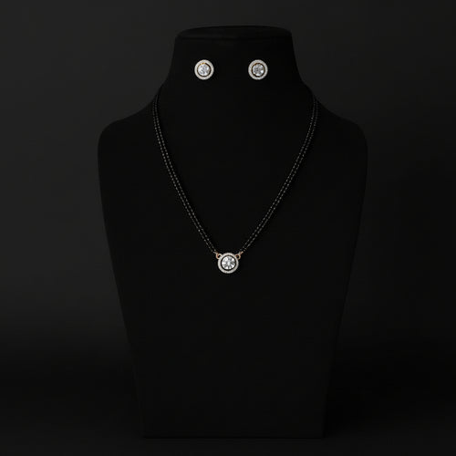 Jennifer Solitaire Mangalsutra - Elegant Gold Plated Necklace