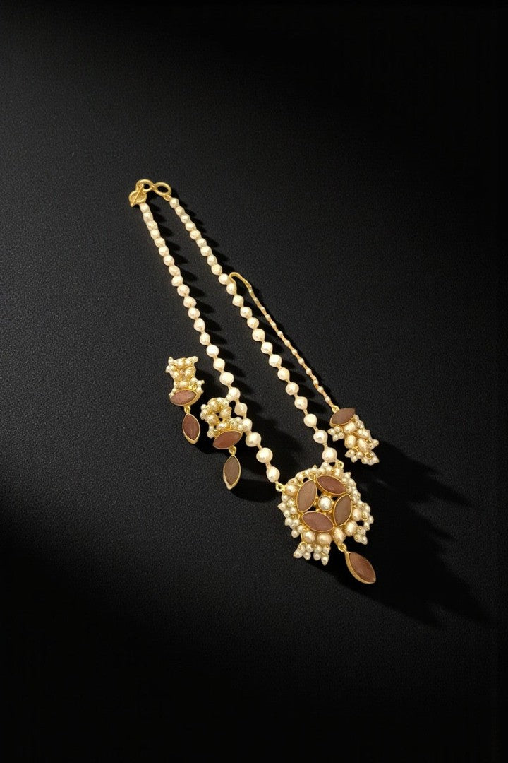 Jhanvika real pearl set combo