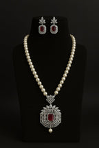 Kadambari ad ruby pearl set