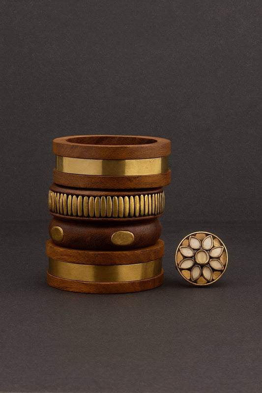 Kannaki wooden stack of bangles