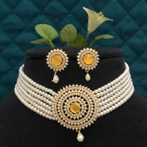 Kiyora Elegant Real Pearl Choker Set