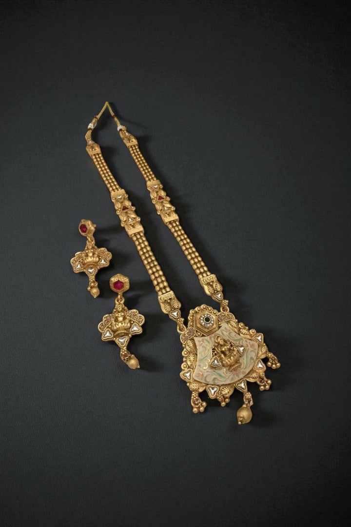 Lakshmi polki kundan gold look set