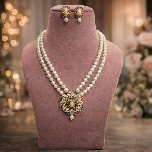 Laranya Real Pearl Set - Exquisite Ethnic Jewelry