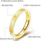 Love 18k Gold Plated ring Anti Tarnish ring