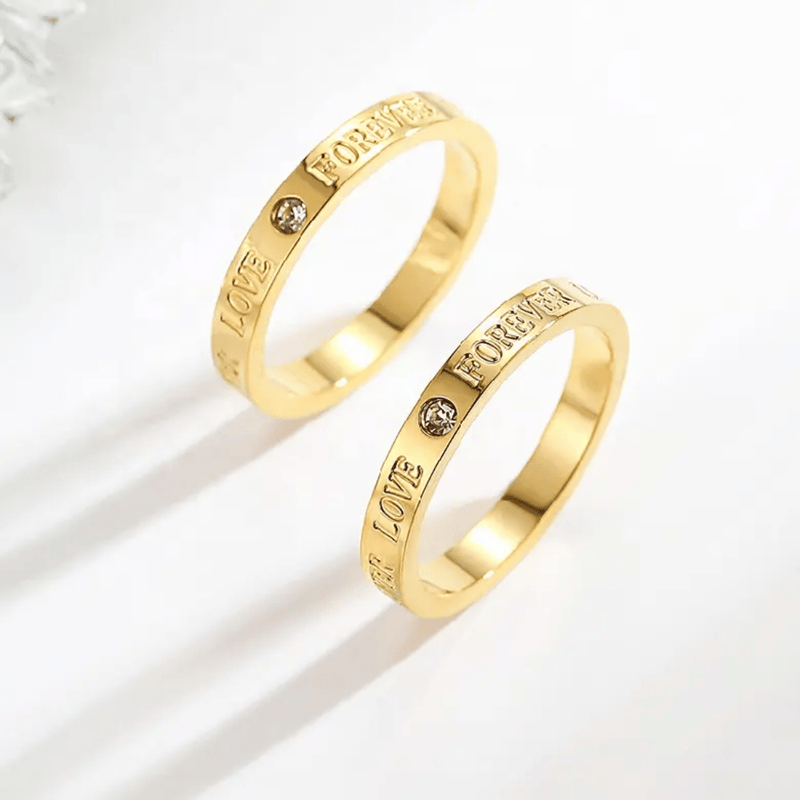 Love 18k Gold Plated ring Anti Tarnish ring
