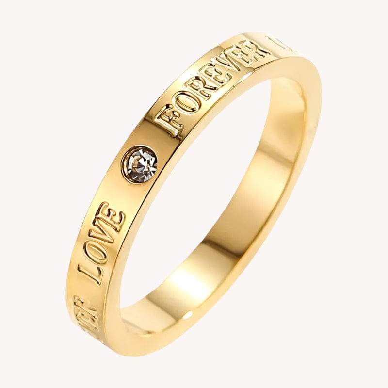 Love 18k Gold Plated ring Anti Tarnish ring