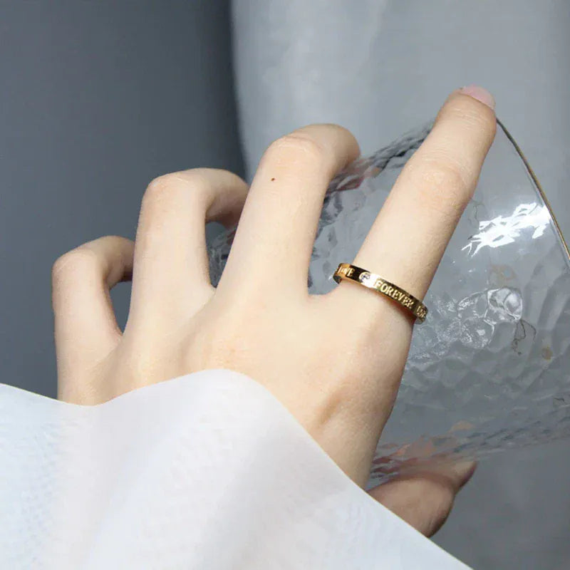 Love 18k Gold Plated ring Anti Tarnish ring