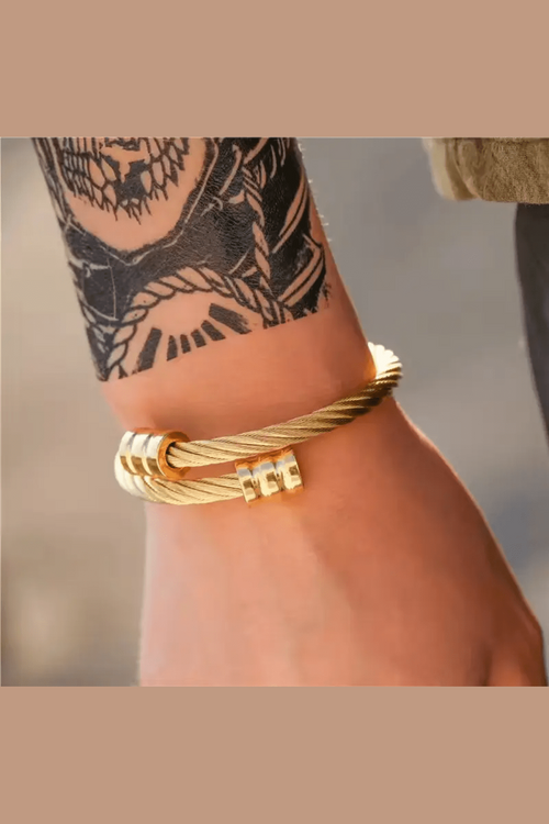 MB-3-GOLDEN-Stainless Steel Anti Tarnish Waterproof Male Jewellery