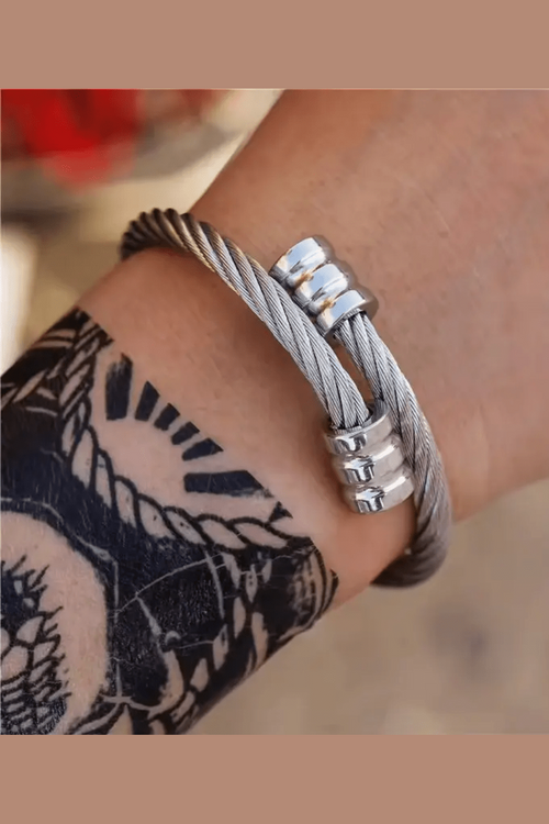 MB-3-SILVER-Stainless Steel Anti Tarnish Waterproof Male Jewellery