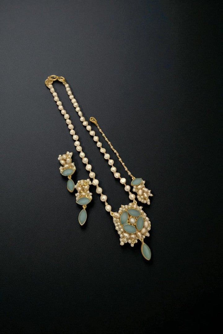 Madhusri real pearl combo set
