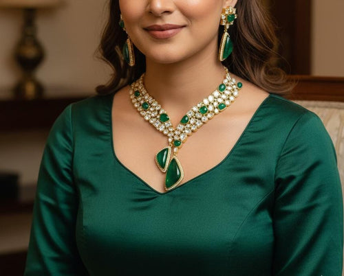 Mahtab polki kundan Royal Wedding Jewelry Set