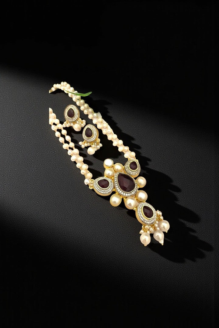 Malishka real pearl set