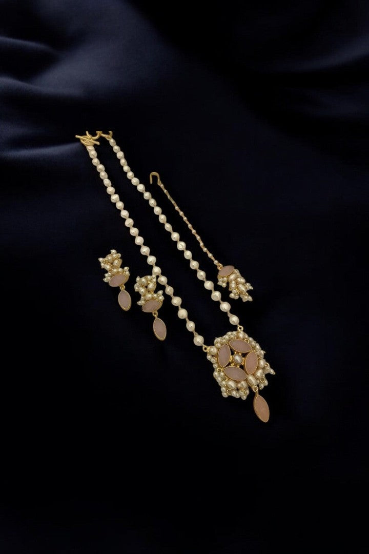 Nainika real pearl combo set